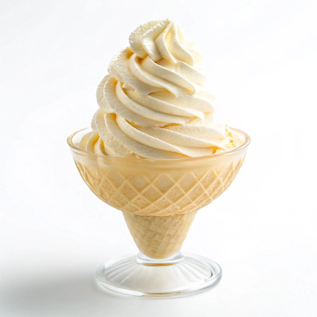 Glace à la vanille maison et sa chantilly